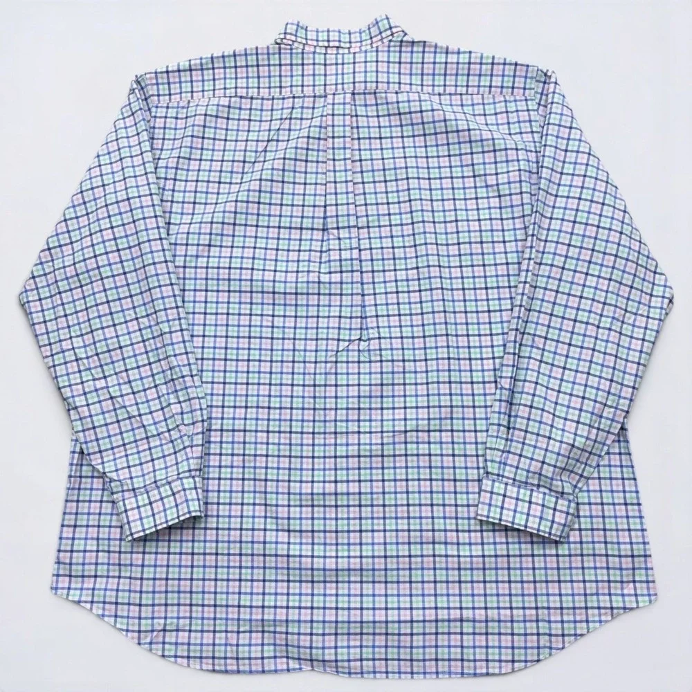 Polo Ralph Lauren OCBD Shirt Mens 4XLT Tall Multicolor Plaid Flesh Pony NWT